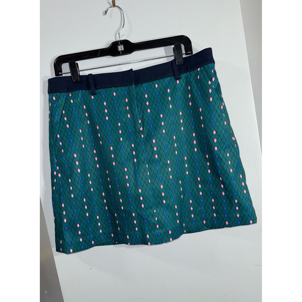 Tory Burch sport skort teal blue pink zip undershort pockets womens‎ large